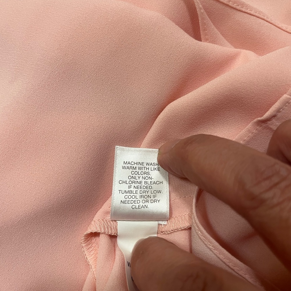 NWT! J. Jill Dusty Pink Roll Tab Sleeve V-Neck Asymmetrical Hem Tunic. Size 3X - Picture 13 of 13